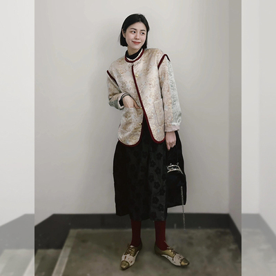 新中式国风提花外套女春秋