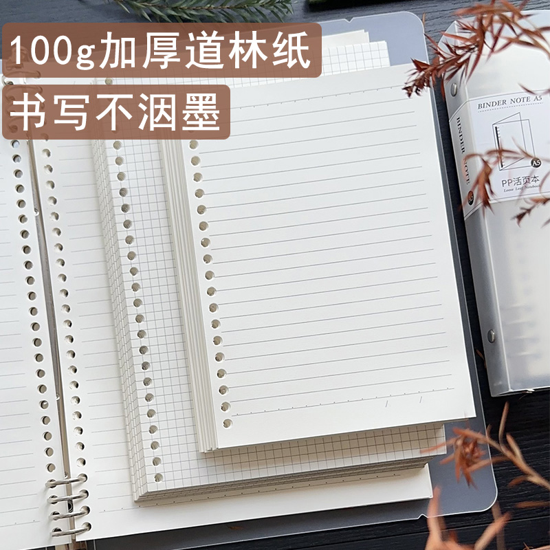 100g道林活页纸可拆卸笔记本替芯