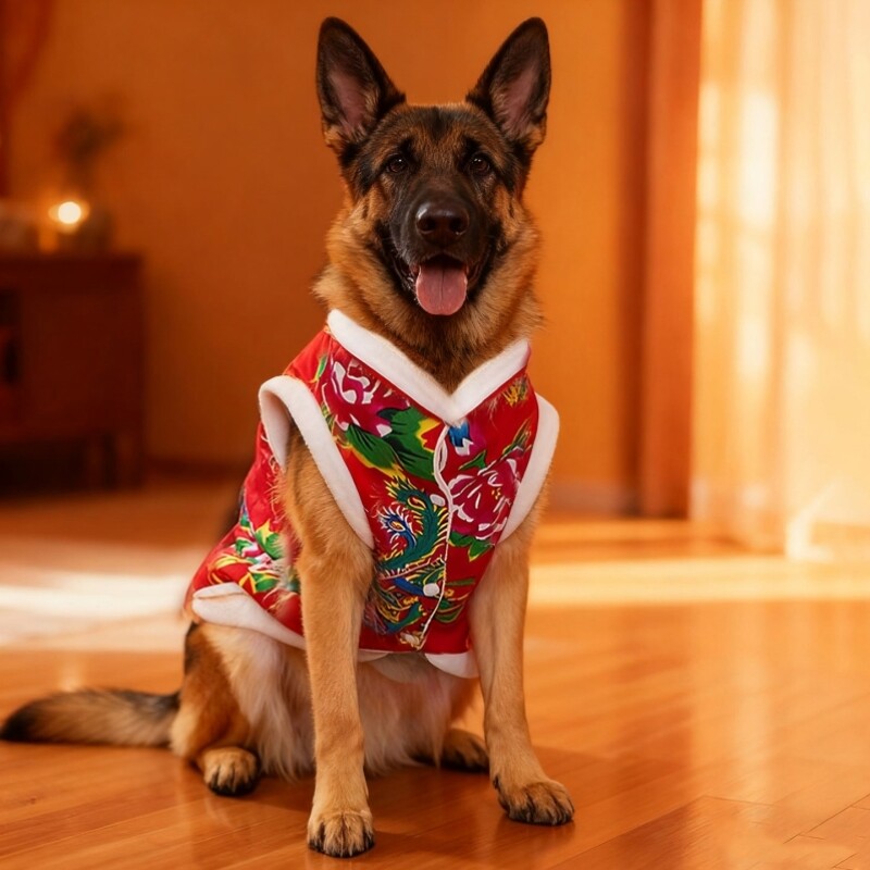 德牧大狗衣服加厚幼犬冬装保暖防掉毛马犬中大型犬狗衣服棉服卫衣