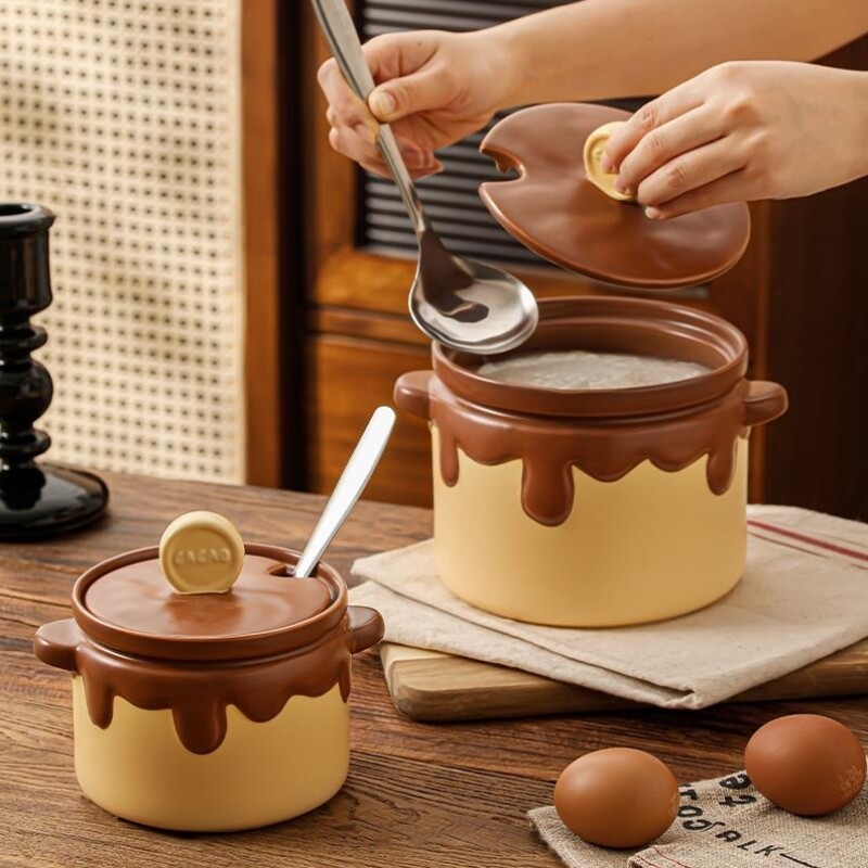 猪油罐家用陶瓷耐高温食品级油罐装荤油辣椒油专用罐子厨房调料罐