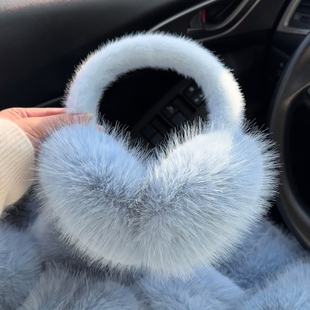 东北哈尔滨蓝色耳罩女冬季加大耳包显脸小防风防寒学生百搭耳捂子