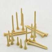 高尔夫球钉木tee球托木竹T原木色球场开球用木质球座球场用品 包邮