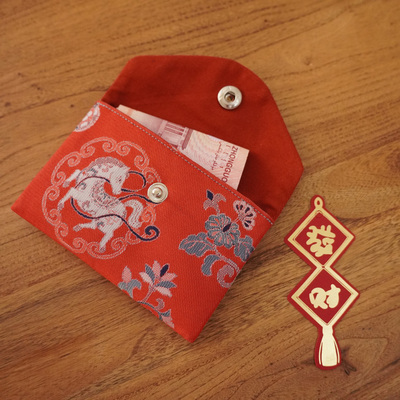 原创提花一片式多功能迷你卡包