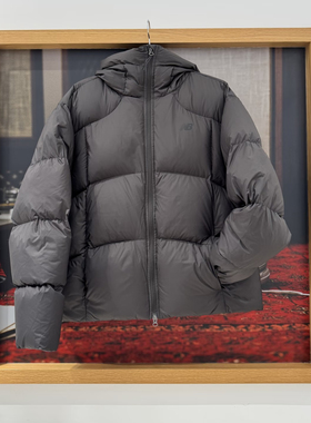 NEW BALANCE云朵泡芙羽绒服男女连帽加厚保暖面包服NPF46011-DKG