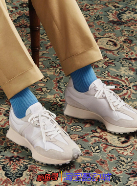 NEW BALANCE NB327系列男女复古休闲舒适白色运动跑步鞋MS327SBC