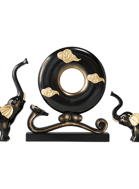 大象摆件新中式家居客厅酒柜电视柜博古架招财装饰品乔迁新居礼品