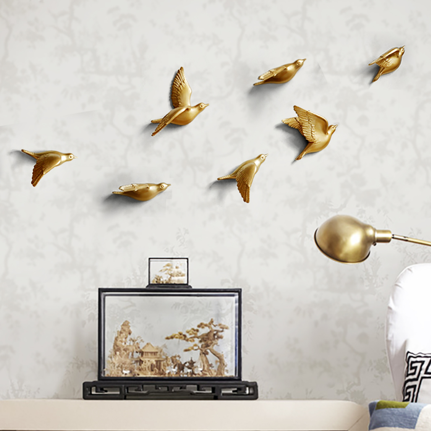 简约现代3d立体墙贴壁饰挂件客厅玄关电视柜背景墙面装饰壁挂墙饰