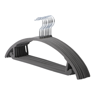 博纳屋家用植绒防滑不鼓包衣架轻奢无痕衣橱用衣撑省空间收纳衣挂