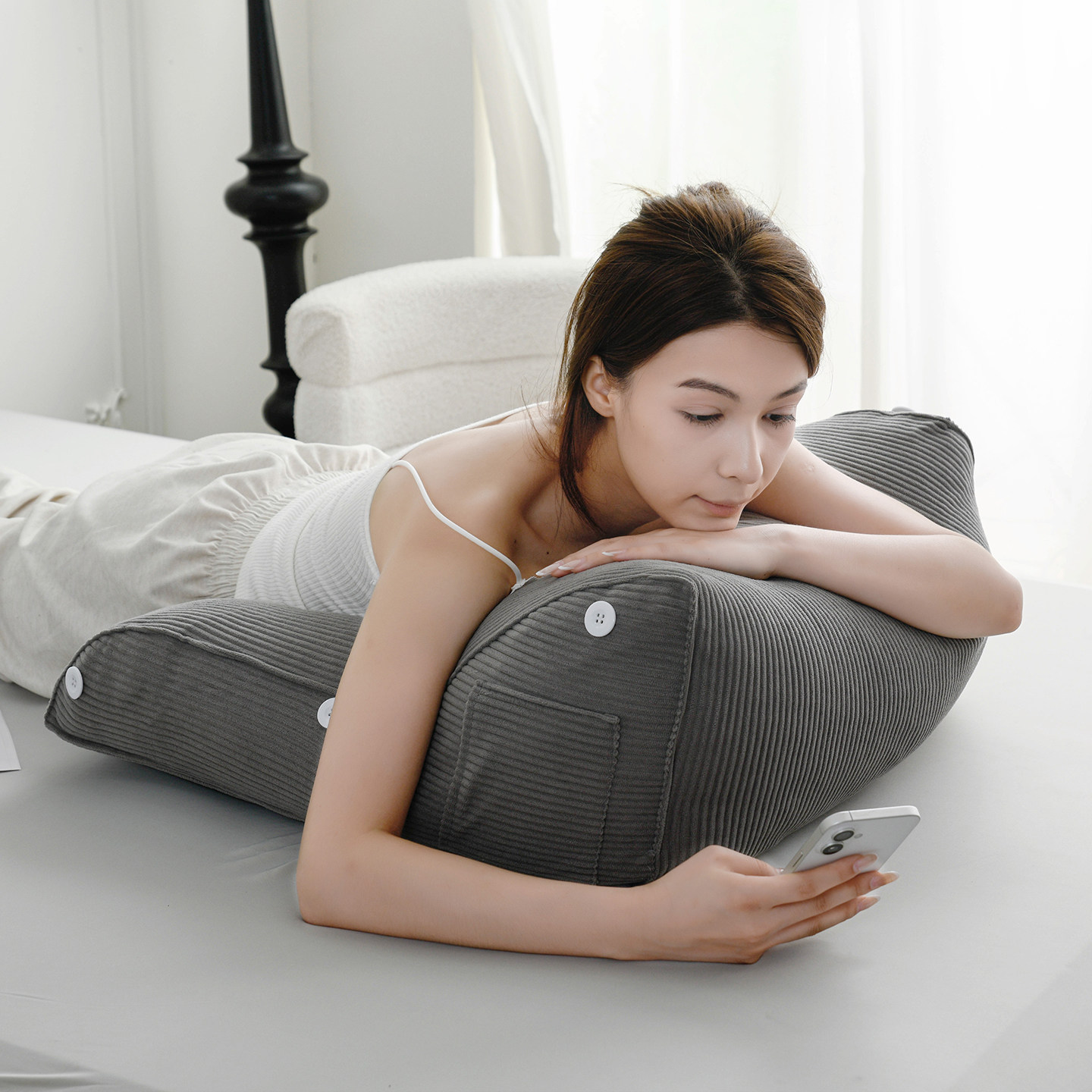 护腰床头靠垫看书靠枕半躺神器床上护颈支撑大靠背孕妇软包玩手机,居家布艺,床头靠垫,淘宝优惠券,粉丝福利购,淘宝优惠卷