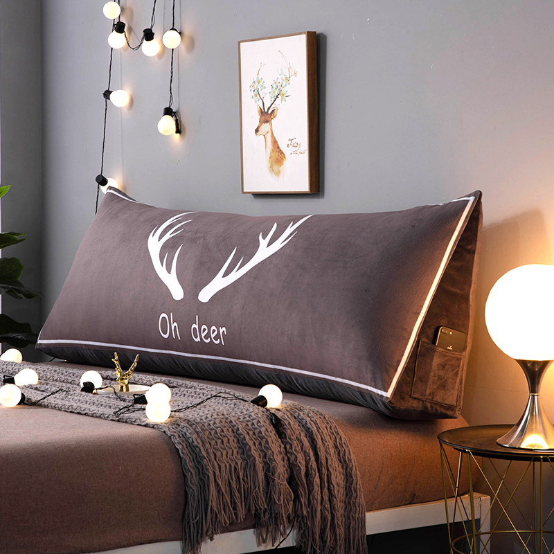 双人护腰床头靠垫北欧三角靠枕