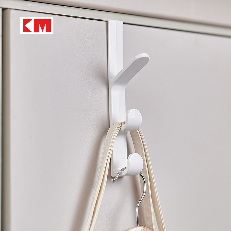KM6266门后挂钩免打孔强力挂衣置物架门后衣帽钩门上背式衣服挂架