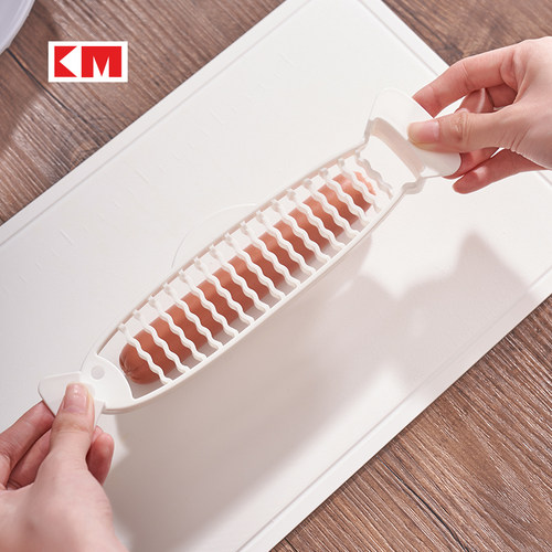 KM5293创意香肠切片器波浪形刀花式切片器淀粉肠鱼形切火腿肠神器