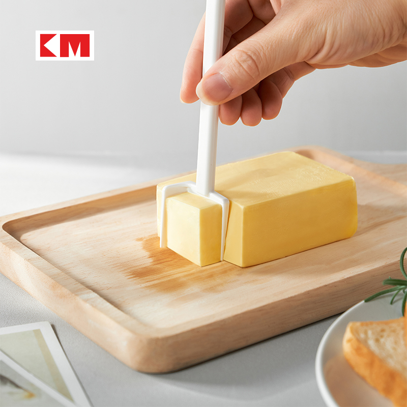 KM 5163 黄油切刀切块器芝士奶酪四角切片器刮刀涂抹刀面包抹酱刀