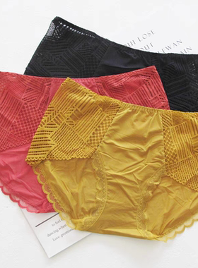 梧桐本色21216配套内裤21218蕾丝中腰短裤