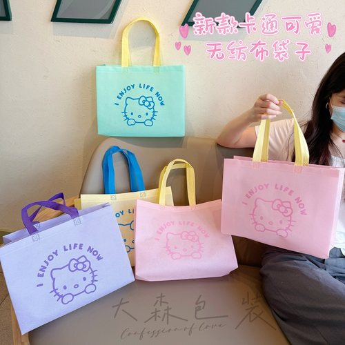 新款服装店无纺布袋子定做印logo手提袋定制购物环保袋订做包装袋