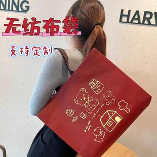 服装店手提袋子无纺布袋可定制印刷logo订做童装环保女装美容院袋