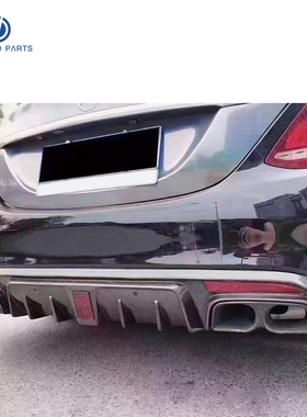 适用W205奔驰C级C260C300C63coupe改装巴博斯碳纤维带灯后唇尾喉