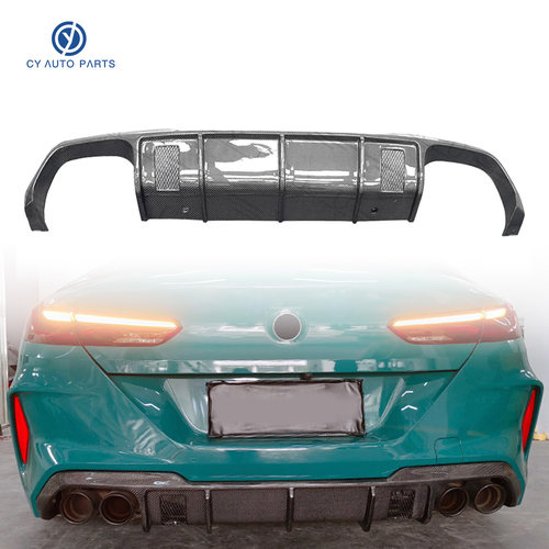 适用于宝马M8 F9293改装干碳纤维前唇后唇中网尾翼侧裙风口小包围