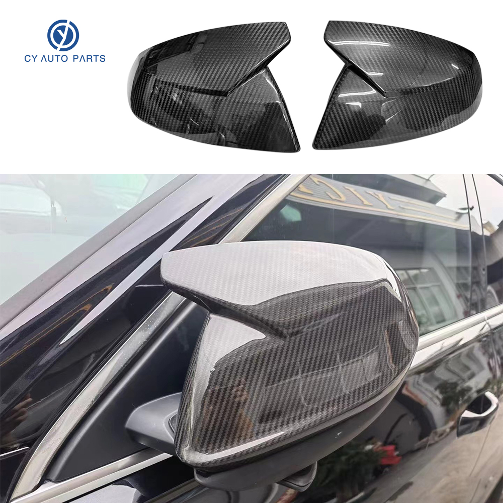 适用于奥迪Q8 RSQ8升级abt款碳纤维牛角后视镜壳倒车镜盖罩q8改装