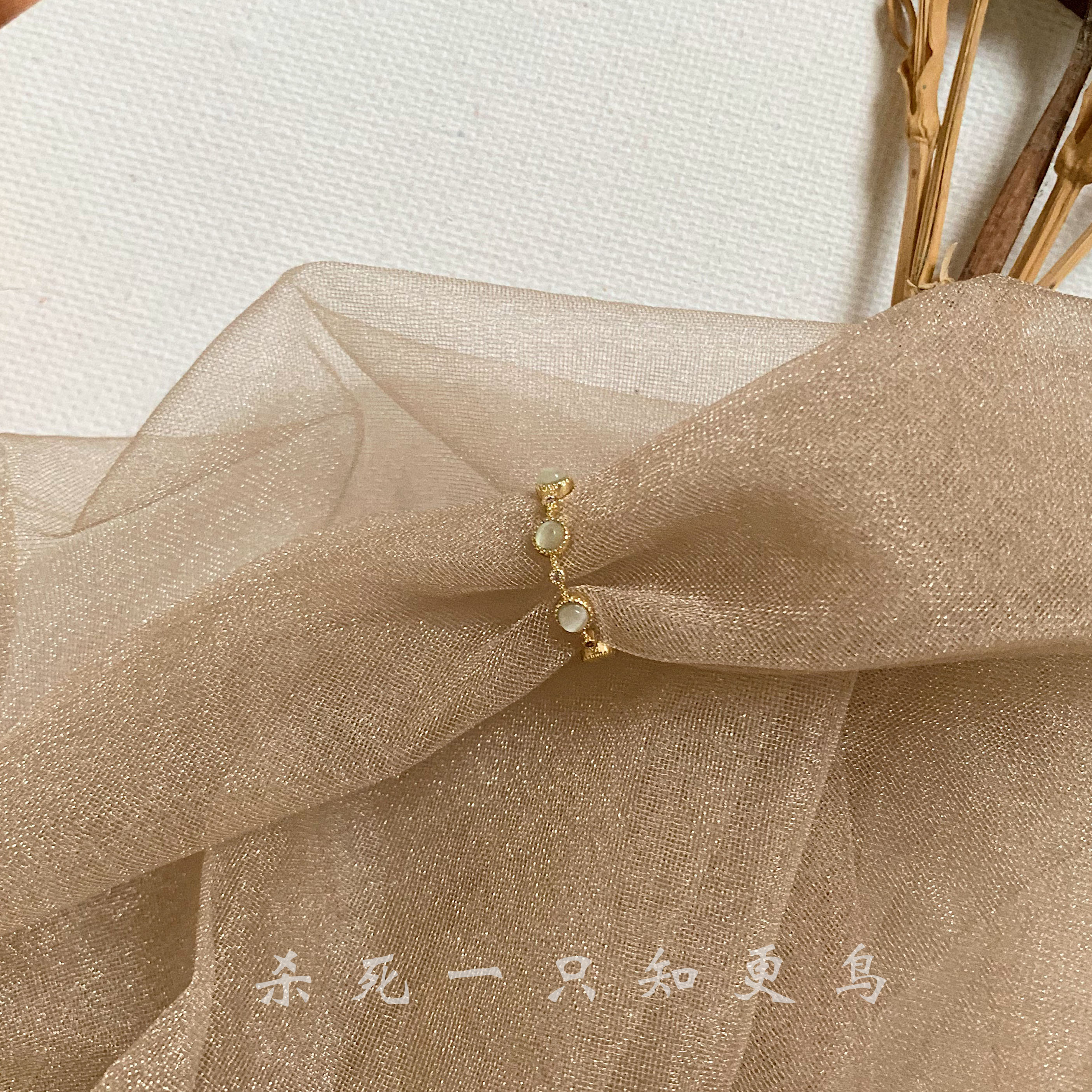 开口可调节猫眼石戒指戒指