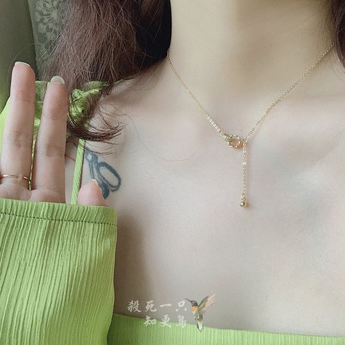 知更鸟命运之环复古法式金项链女