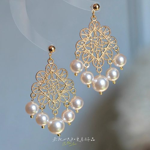 《锦绣芳华》原创设计镂空耳环