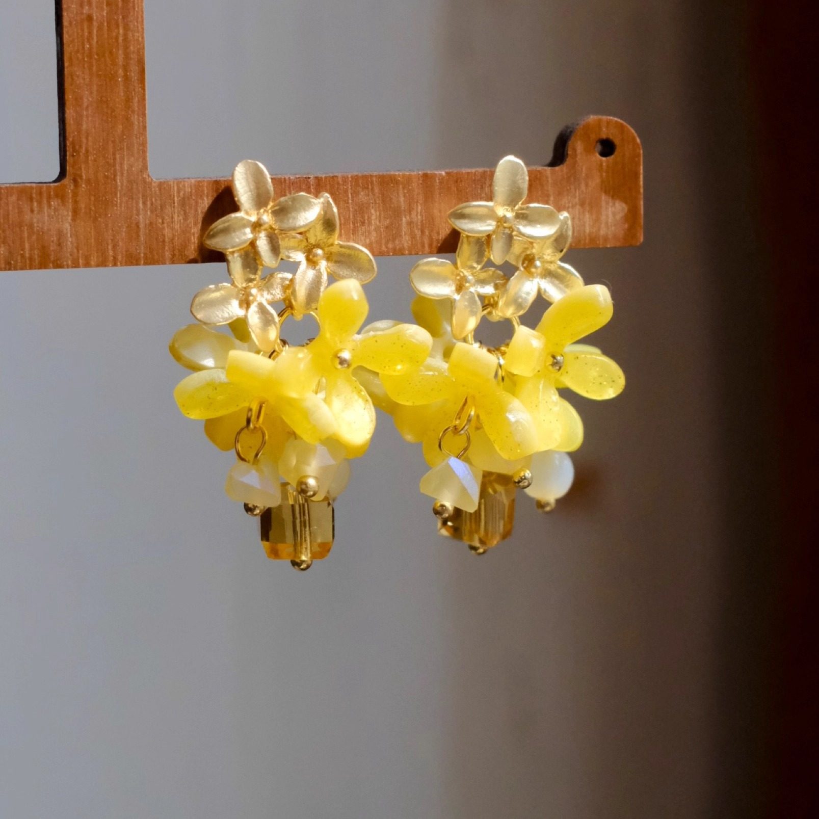 《满陇桂雨》原创秋冬文艺清冷超仙哑光金色桂花流苏耳钉耳环耳饰,饰品/流行首饰/时尚饰品新,耳钉,淘宝优惠券,粉丝福利购,淘宝优惠卷