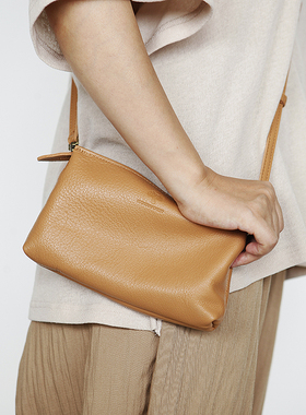 布谷森林原创牛皮小挎包女斜挎单肩真皮手机包复古文艺小包B328