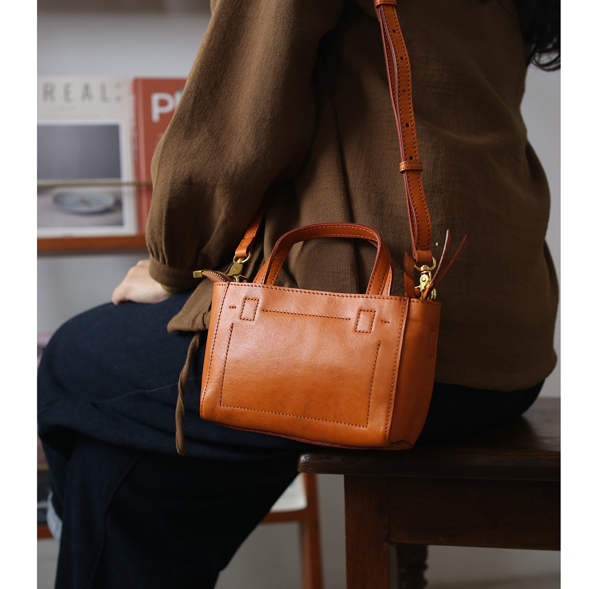 手提包适中文艺复古百搭