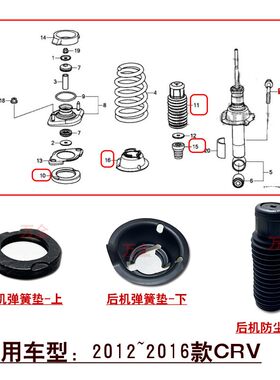 CRV后避震机减震器上下弹簧橡胶