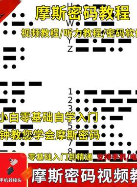 摩斯密码教学视频零基础入门学习训练工具对照表听力练习素材U盘