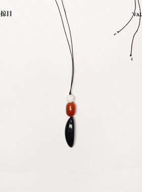 Limb掠目【26春夏新品】Vallate·环脊·剪影拼色玛瑙长项链