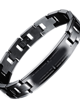 男款钛钢黑色十字架手链不掉色