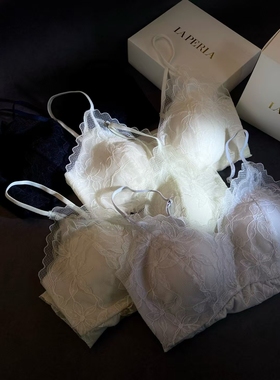 LAP*ERLA2025新品法式蕾丝叶瑟固定杯无痕吊带美背心裹胸性感内衣