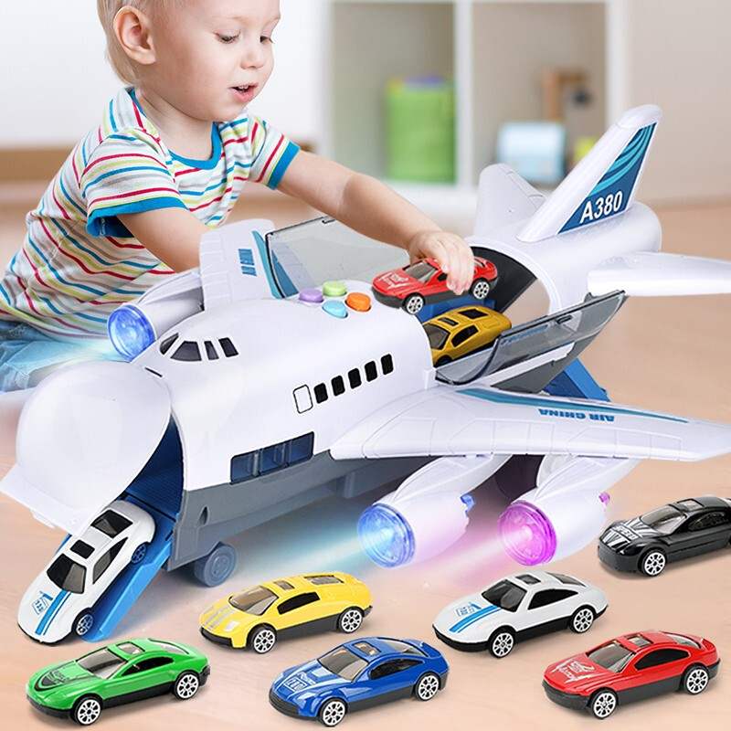 奥智嘉儿童玩具车大号会讲故事飞机早教益智玩具男孩宝宝惯性仿
