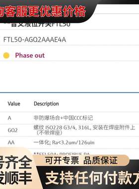 议价E+H 音叉液位开关 FTL50-AGQ2AAAE4A(F可维修