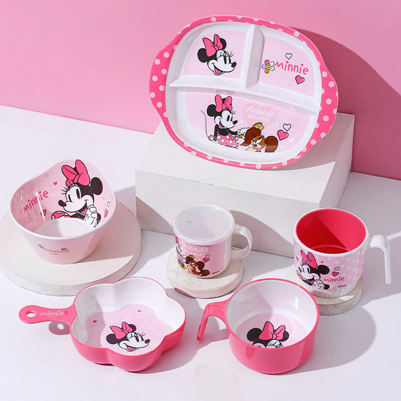 迪士尼米妮儿童分格餐具套装