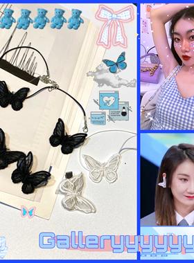 乃万发夹仙女耳钉项链ins同款