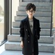 儿童双排扣风衣英伦秋冬中长款 西服男宝宝呢大衣毛呢外套帅气 西装