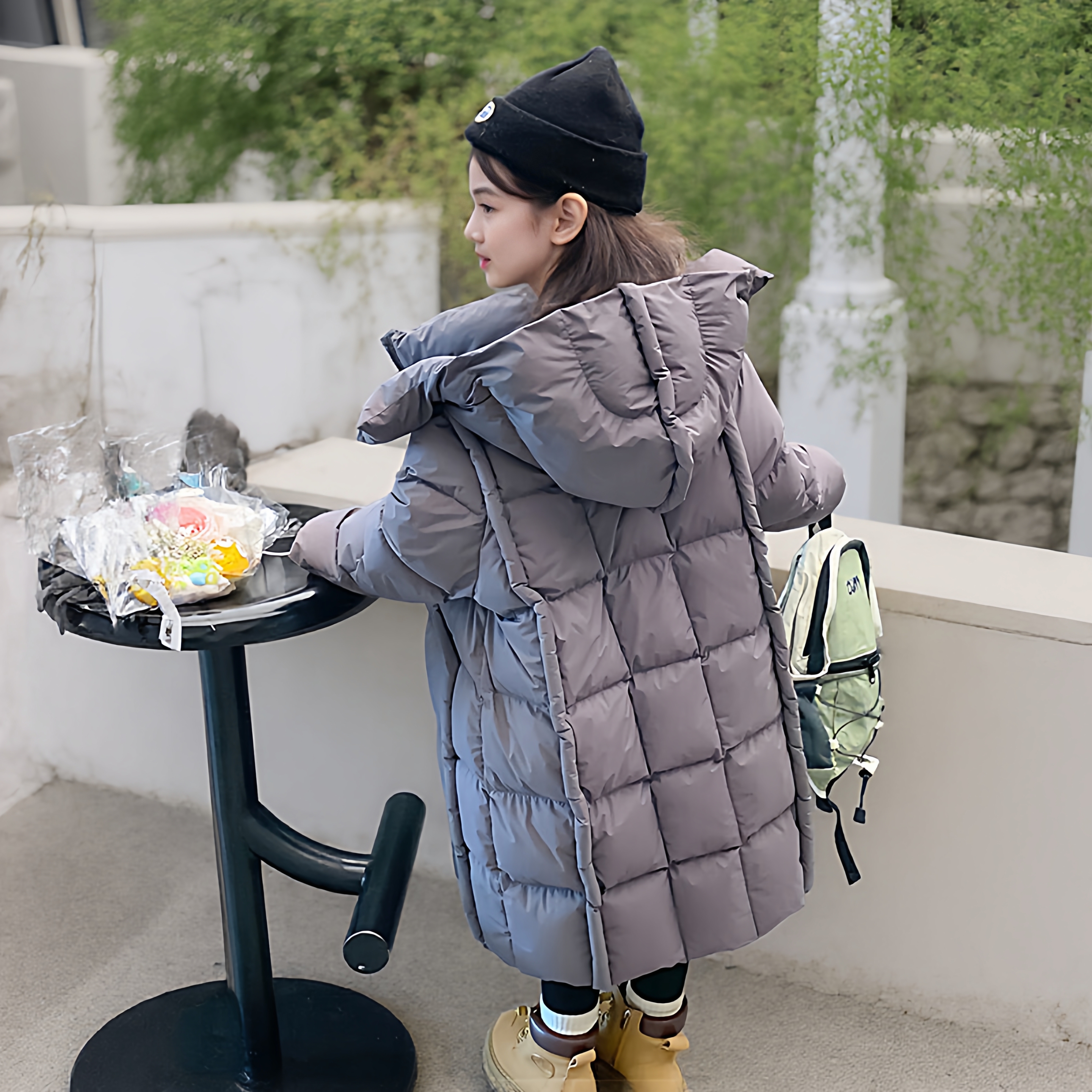鹅绒外套女童中长款羽绒服厚保暖