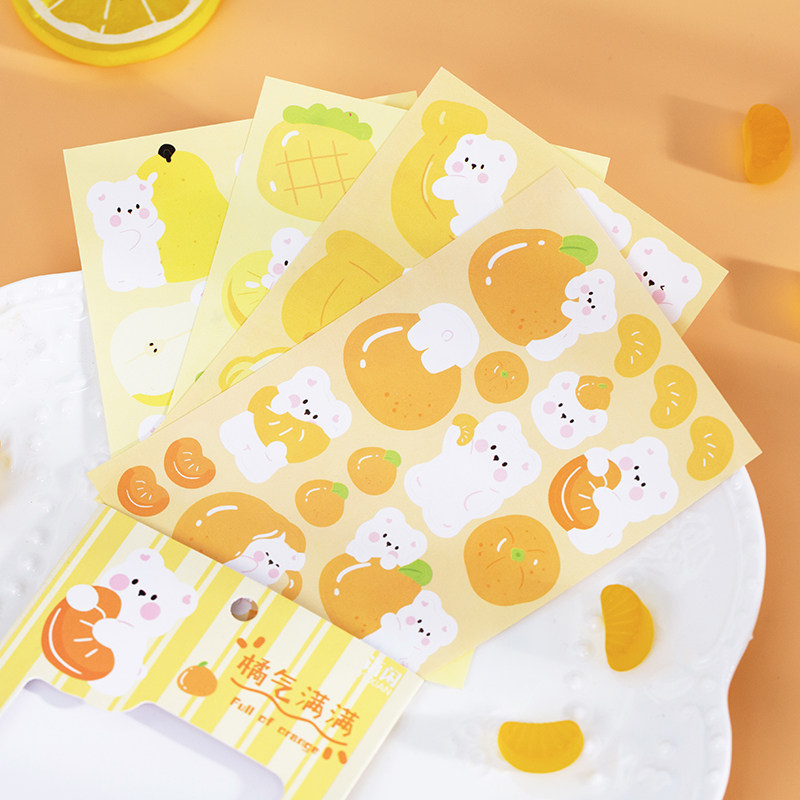 萌物水果可爱卡通兔子贴纸
