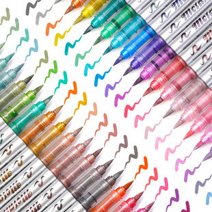 软头直液式金属马克笔金银色广纳8520可叠色火漆签到记号笔油漆笔