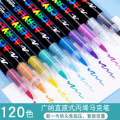 广纳8101直液式 白色丙烯马克笔软头美术小学生动漫diy手绘画防水