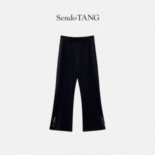 胖多女装 瘦瘦裤 新款 时尚 高腰西装 设计感垂感通勤显瘦裤 裤