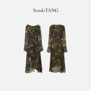 复古 时尚 琳琅 春夏新款 休闲质感百搭连衣裙 胖多女装 法式