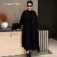 气质高级感毛呢外套 秋冬简约显瘦系带中长款 星河舞 胖多大码