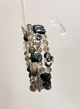 绿野仙踪·天然绿龙晶手牌绿兔毛绿碧发手链水晶女款时尚饰品