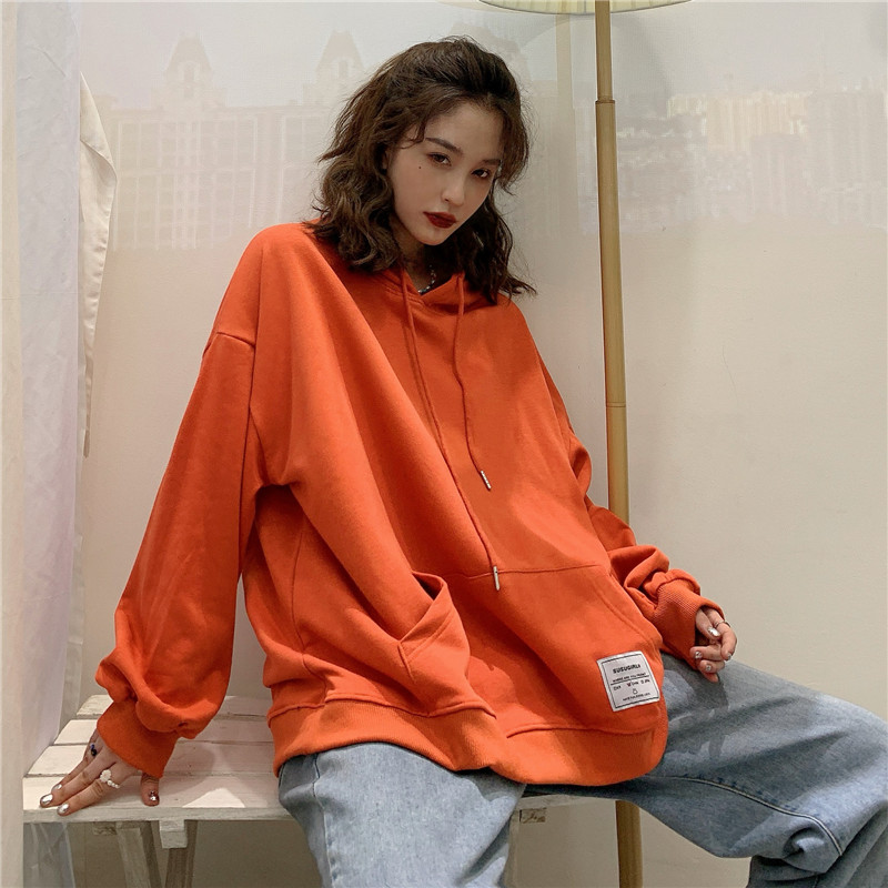 Live shot of Davidson winter Plush Hooded Sweater