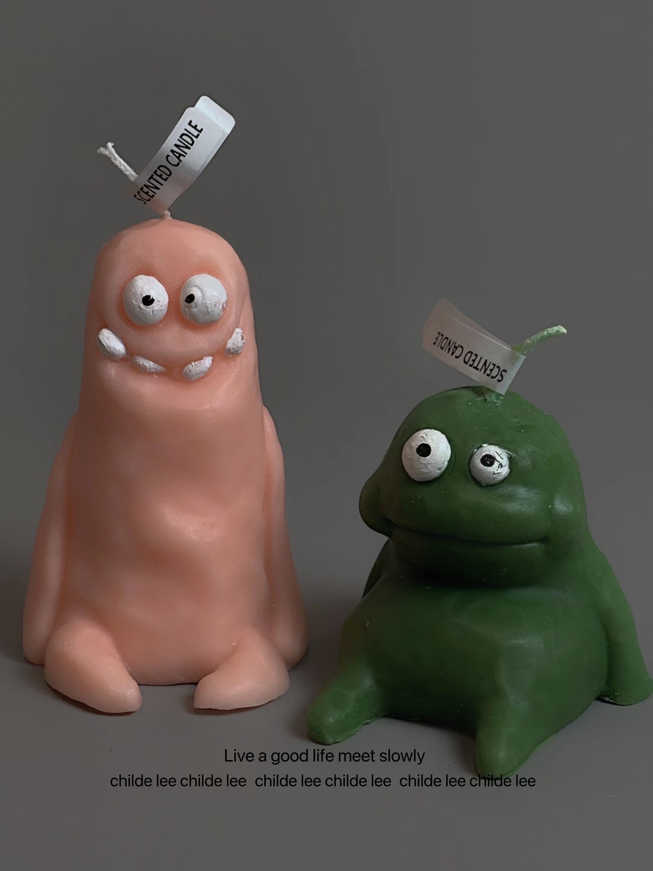 无聊了点燃个丑萌蜡烛玩!香薰卡通治愈小怪兽摆件呆萌没烦恼礼物