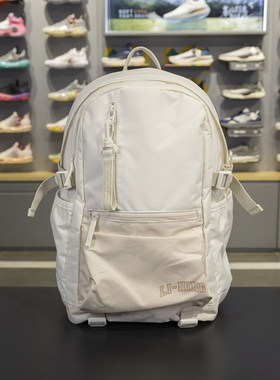 李宁双肩包男女2025秋季时尚潮流防泼水电脑包运动背包ABSU215